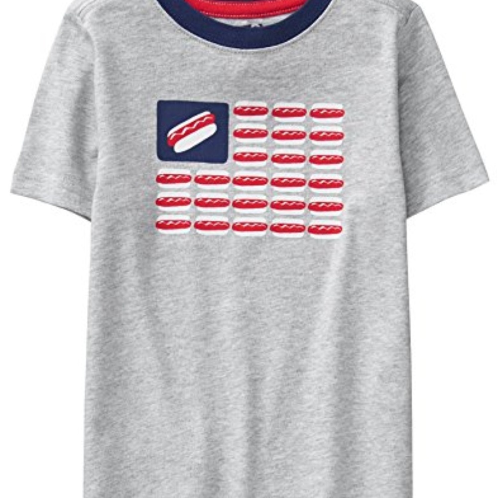 Crazy 8Toddler Short Sleeve Crewneck hot Dog Flag